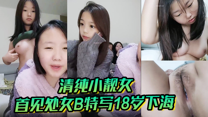 【清纯小靓女】首见处女B特写，18岁下海，各式鲍鱼轮番上阵，处女膜清晰可见，大家来鉴别一下